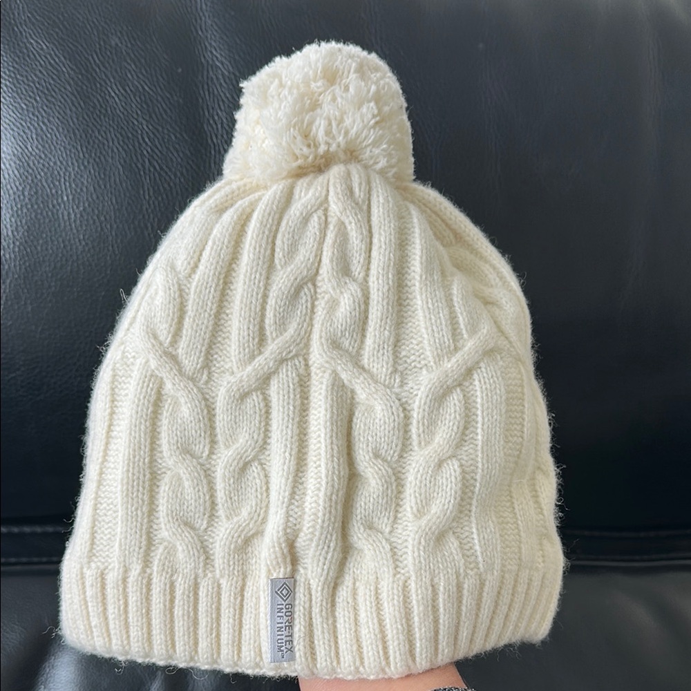 Winter Kids Cable Knit Beanie - Cream